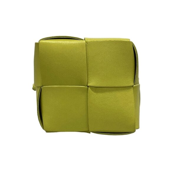 BOTTEGA VENETA Small Cassette Crossbody/Maxi Intrecciato - Yellow Leather - Picture 5 of 16